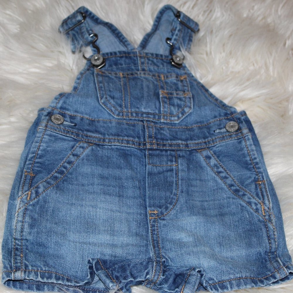 BABYGAP OVERALL SHORTS DARK DENIM